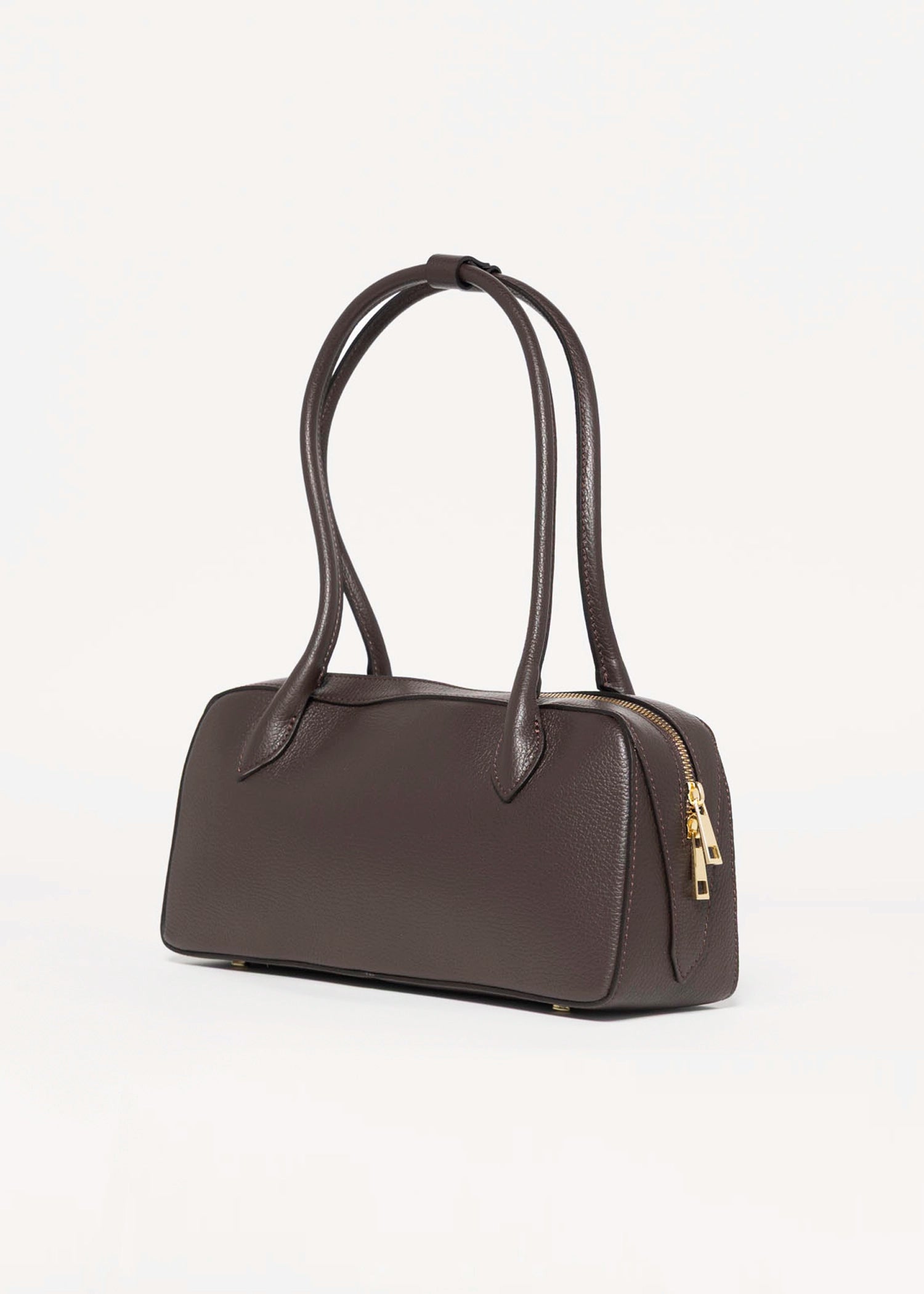 swatch_Chocolate leather shoulder bag