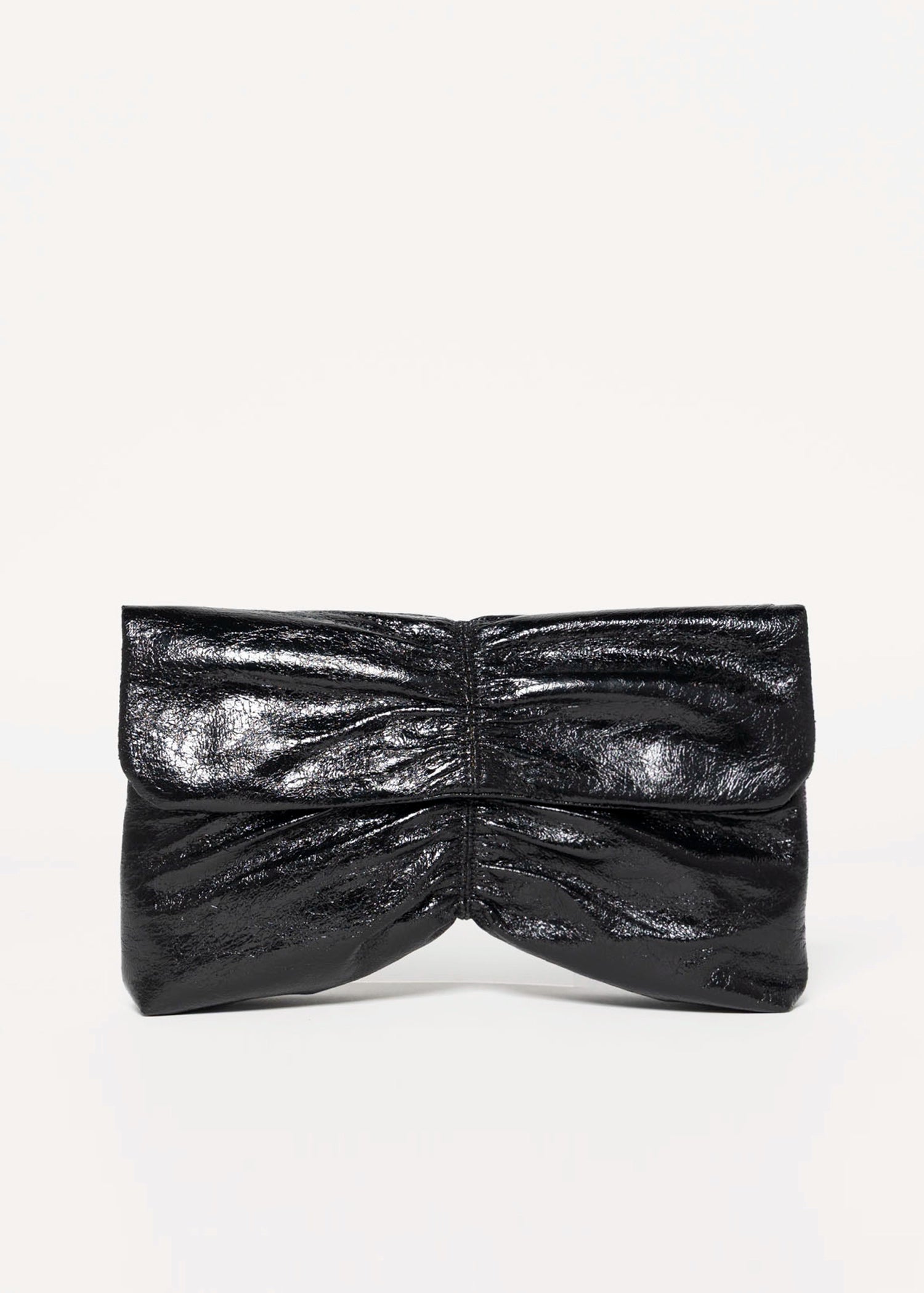 swatch_Black ruched evening clutch