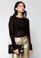 swatch_Black ruched evening clutch