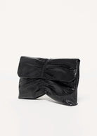 swatch_Black ruched evening clutch
