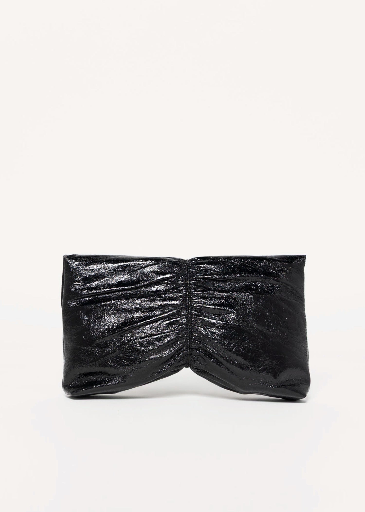 swatch_Black ruched evening clutch