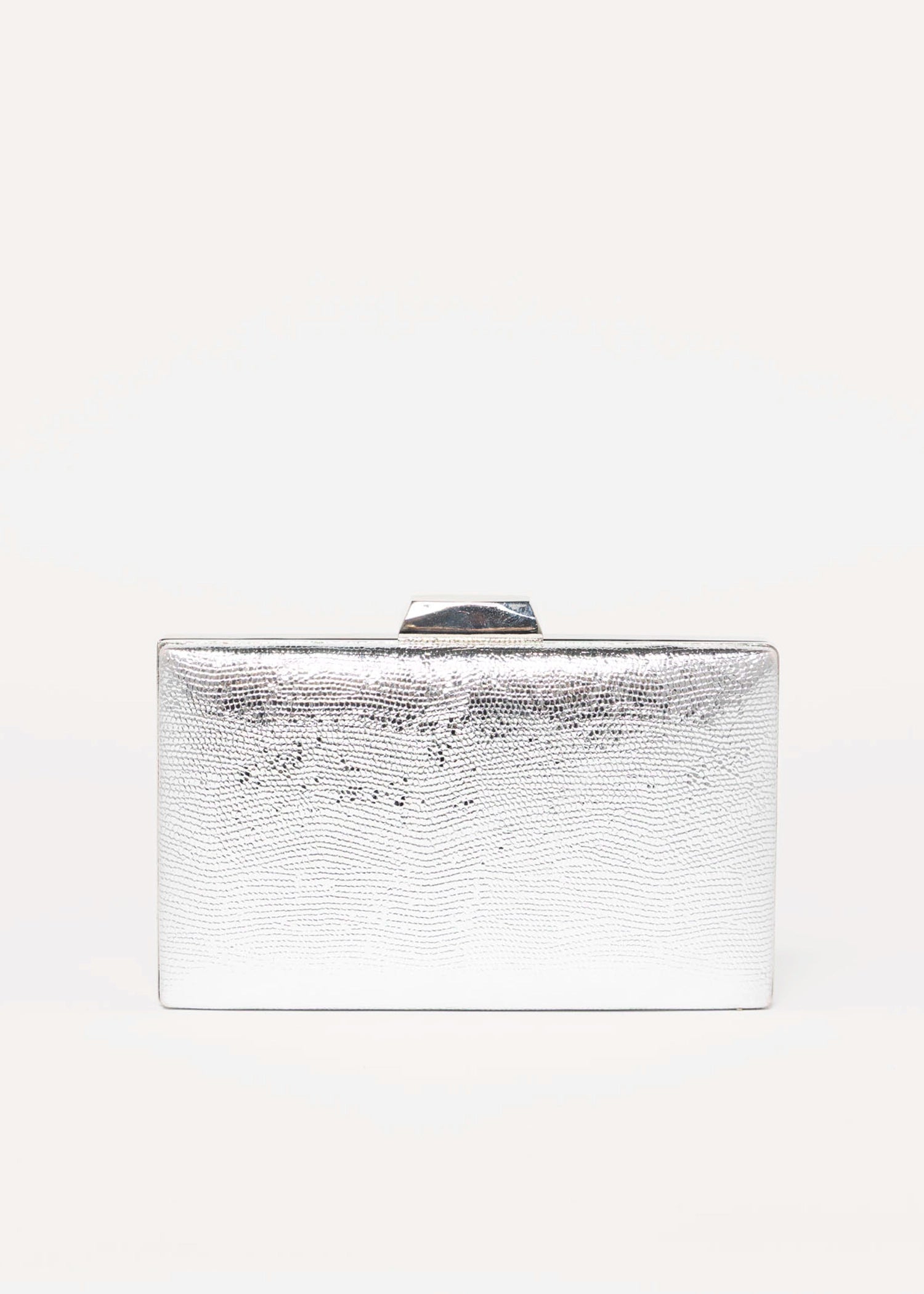 swatch_Silver metallic evening clutch