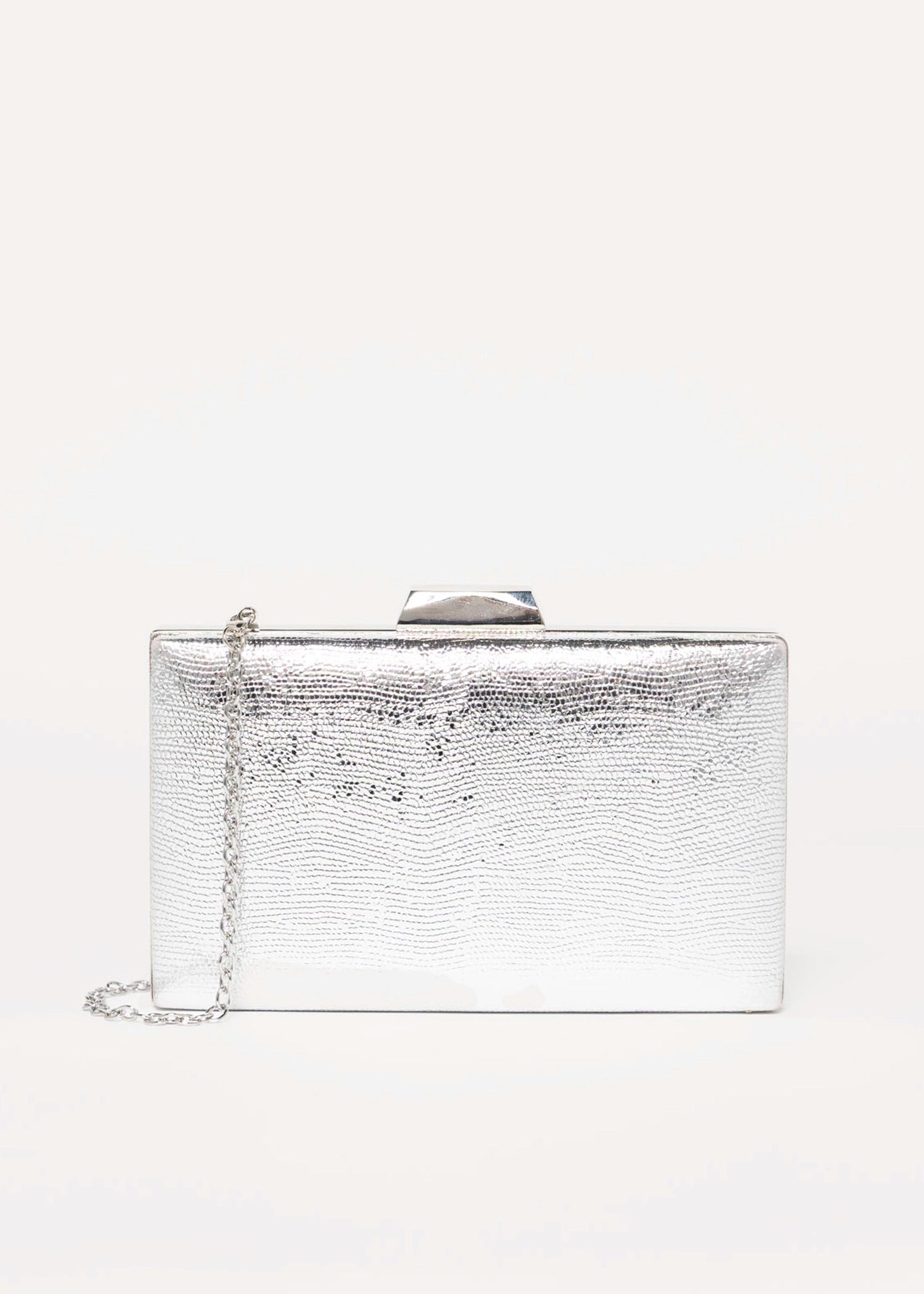 swatch_Silver metallic evening clutch