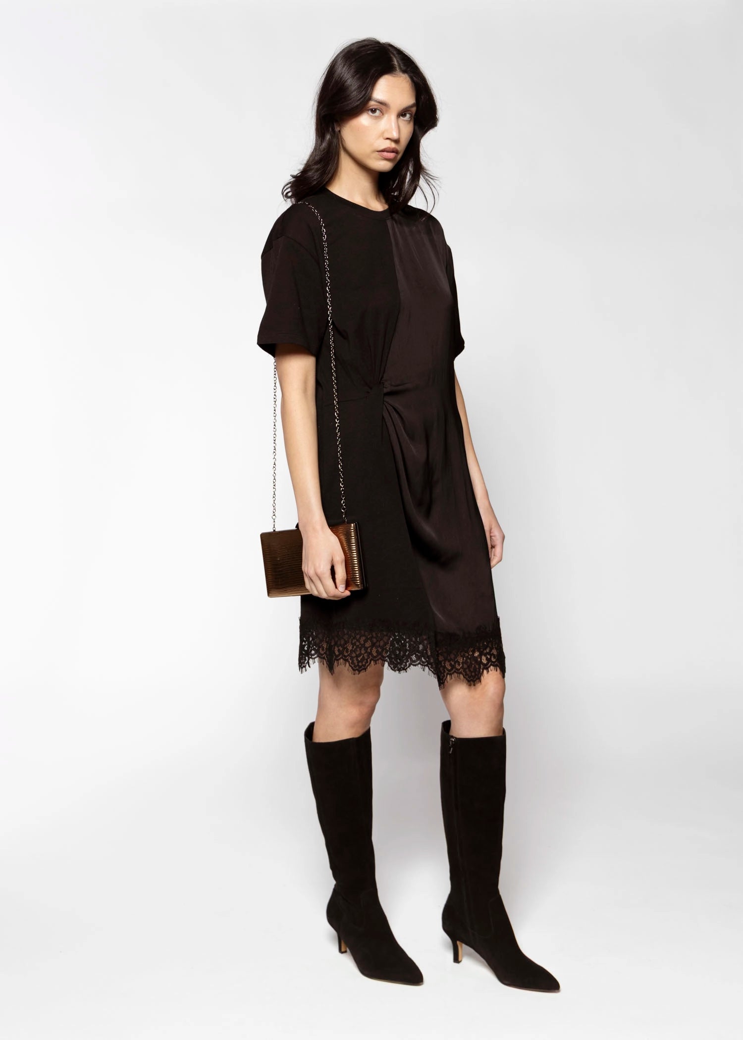 swatch_Bronze metallic evening clutch