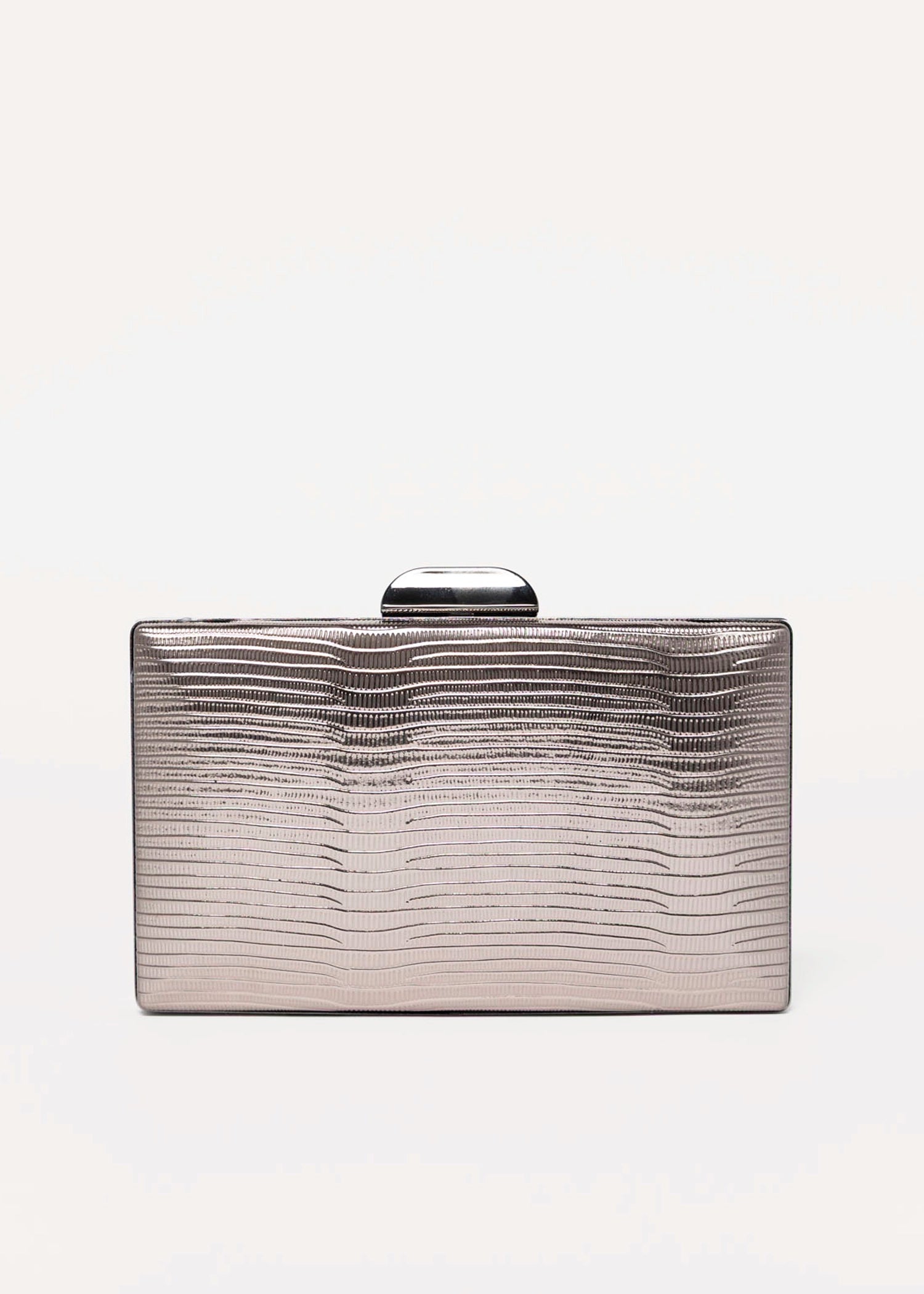 swatch_Pewter metallic evening clutch