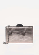 swatch_Pewter metallic evening clutch