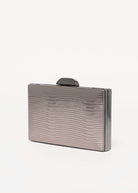 swatch_Pewter metallic evening clutch