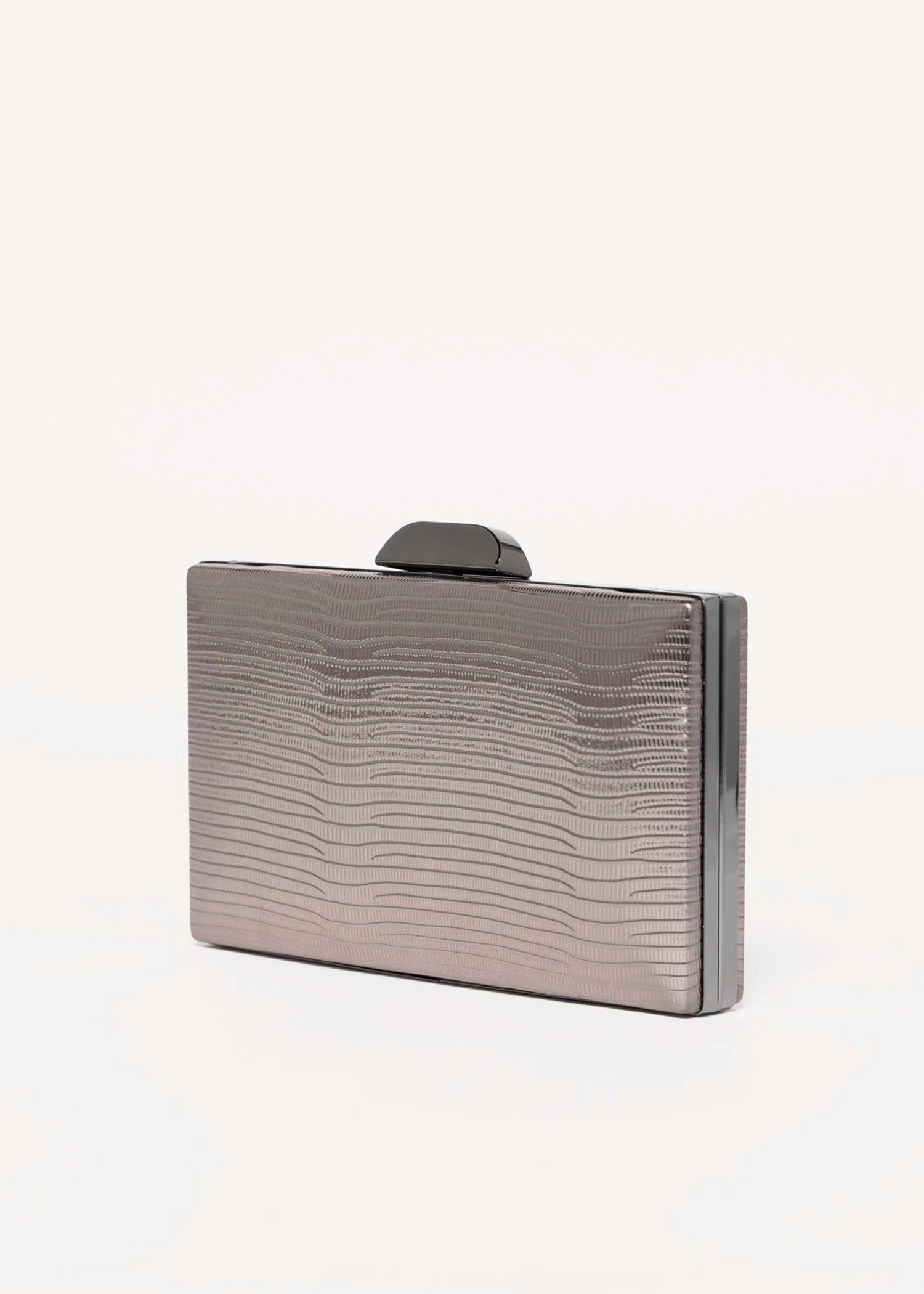 swatch_Pewter metallic evening clutch