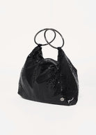 swatch_Black shar mesh evening bag