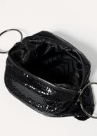 swatch_Black shar mesh evening bag
