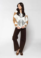 swatch_White Multi argyle cardigan sweaters