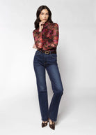 swatch_Berry Multi mesh mock neck shirt