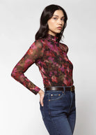 swatch_Berry Multi mesh mock neck shirt