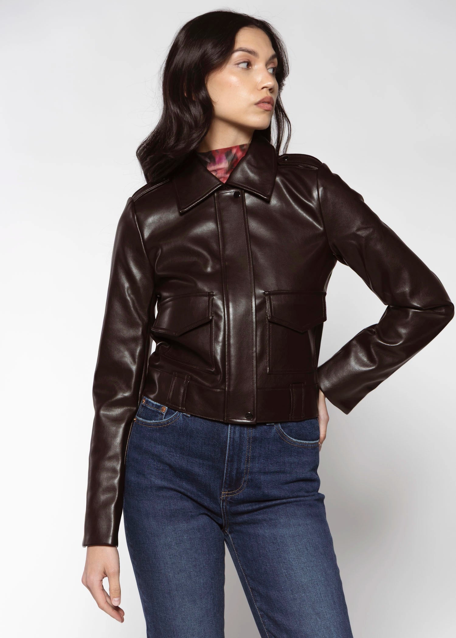 swatch_French Roast bex vegan leather jacket