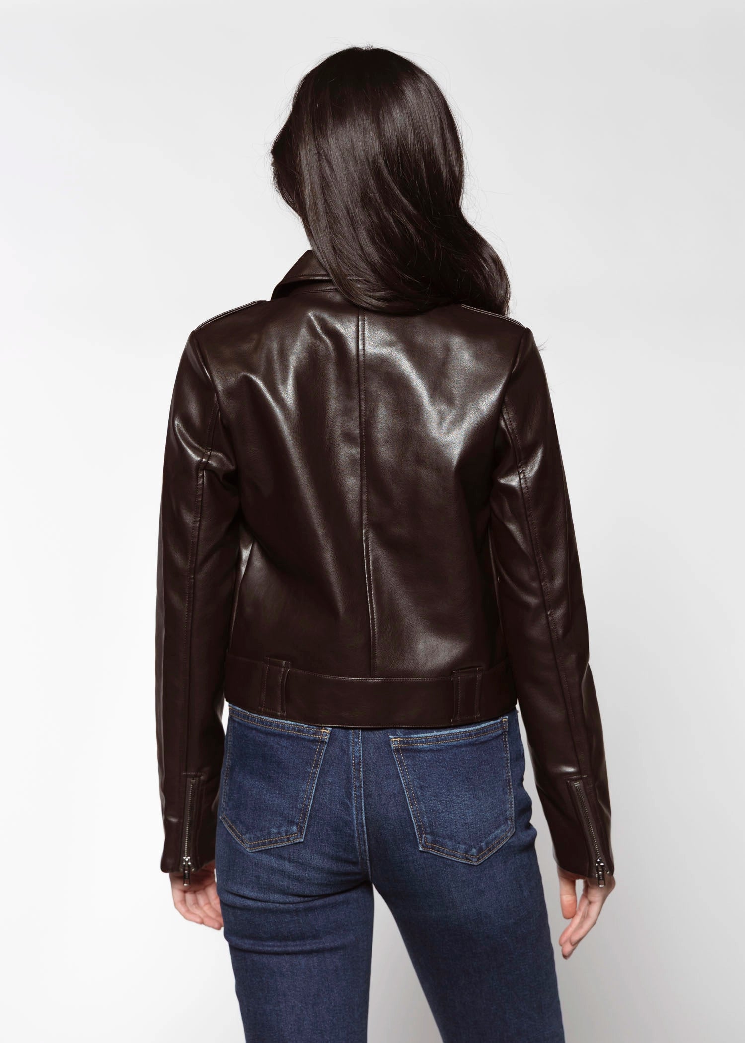 swatch_French Roast bex vegan leather jacket