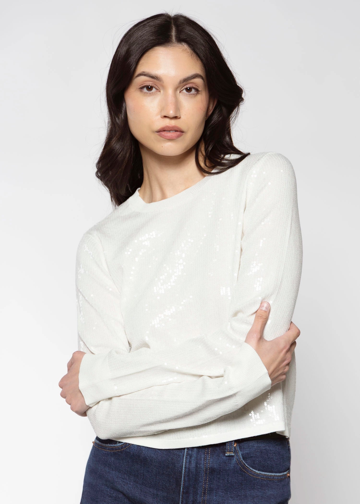 swatch_Chalk long sleeve sparkle top