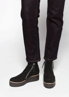 swatch_Black Suede nene platform boot