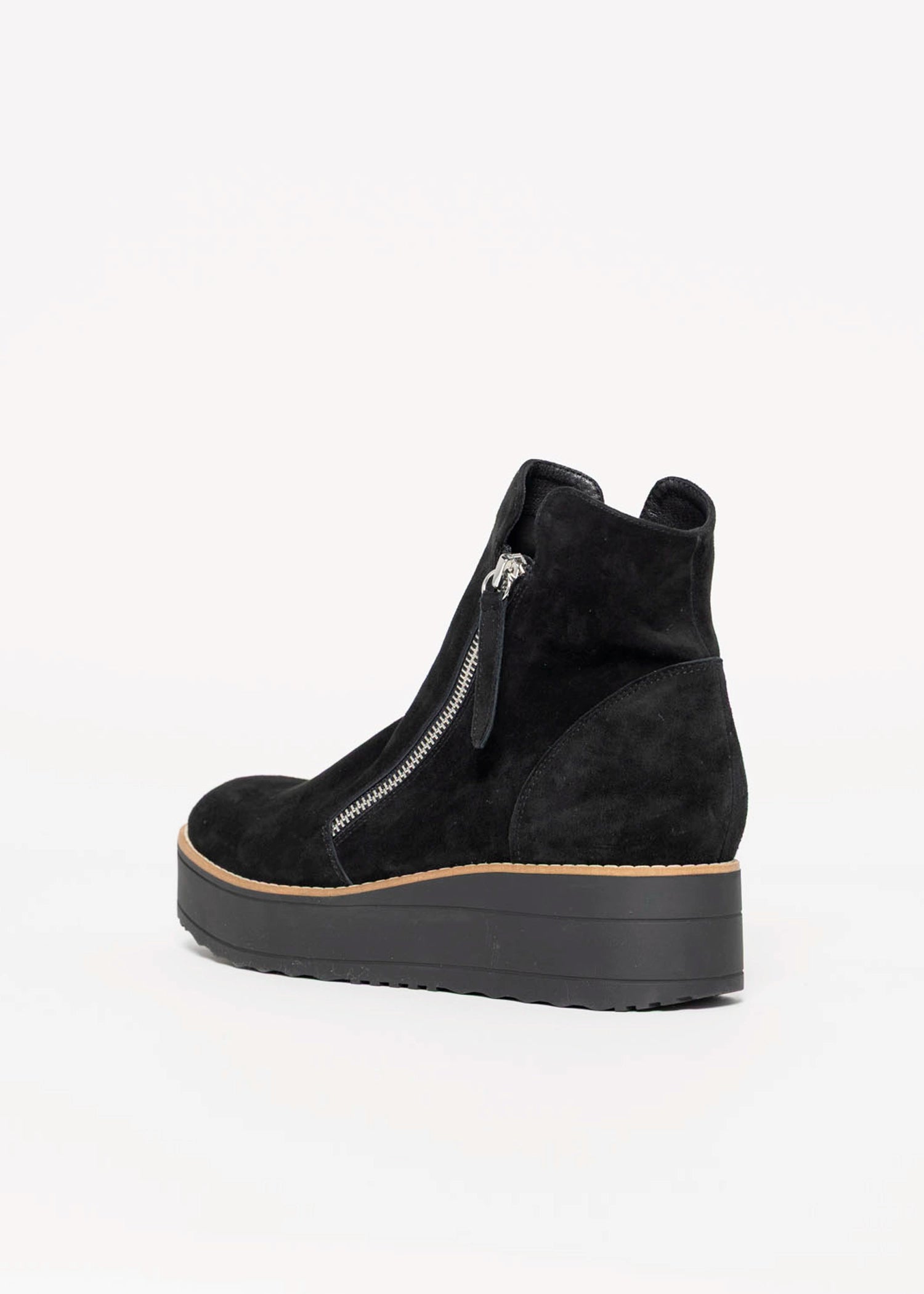 swatch_Black Suede nene platform boot