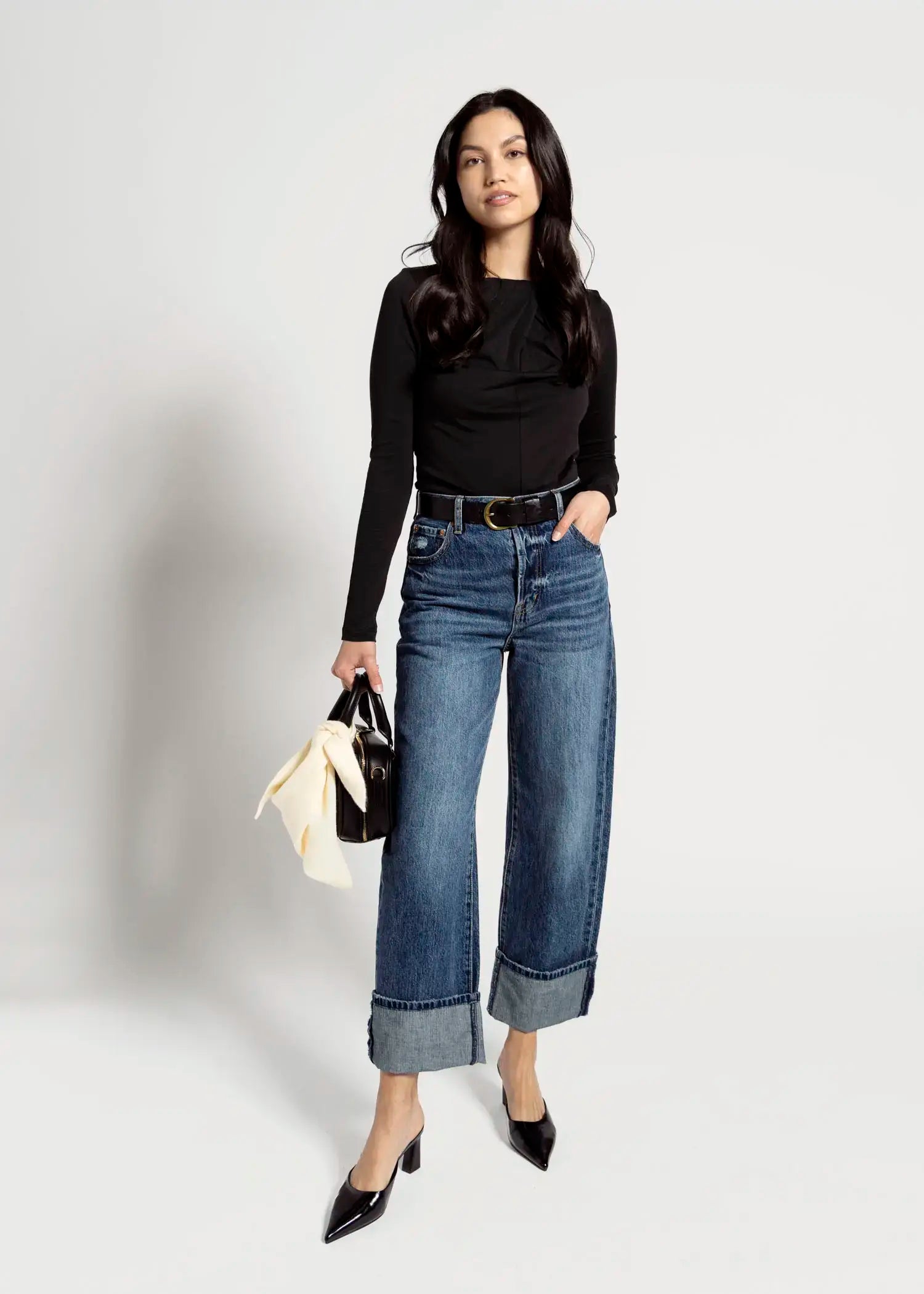 swatch_black rosalind long sleeve top apparel