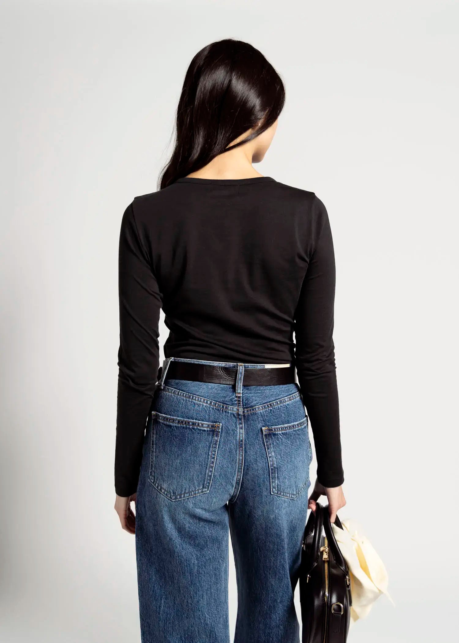 swatch_black rosalind long sleeve top apparel