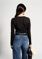 swatch_black rosalind long sleeve top apparel