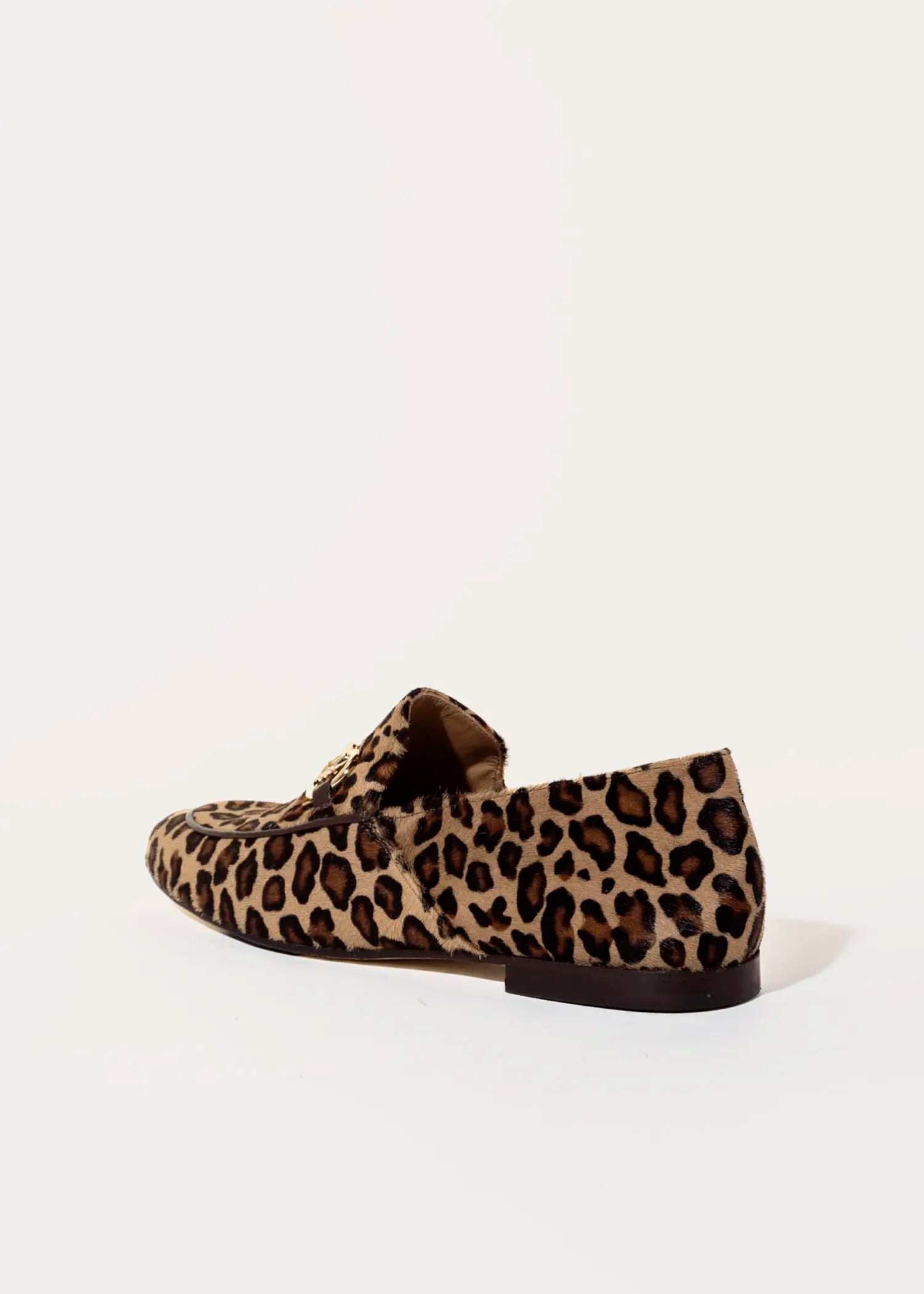 swatch_leopard haircalf loafer with bit flat shoes
