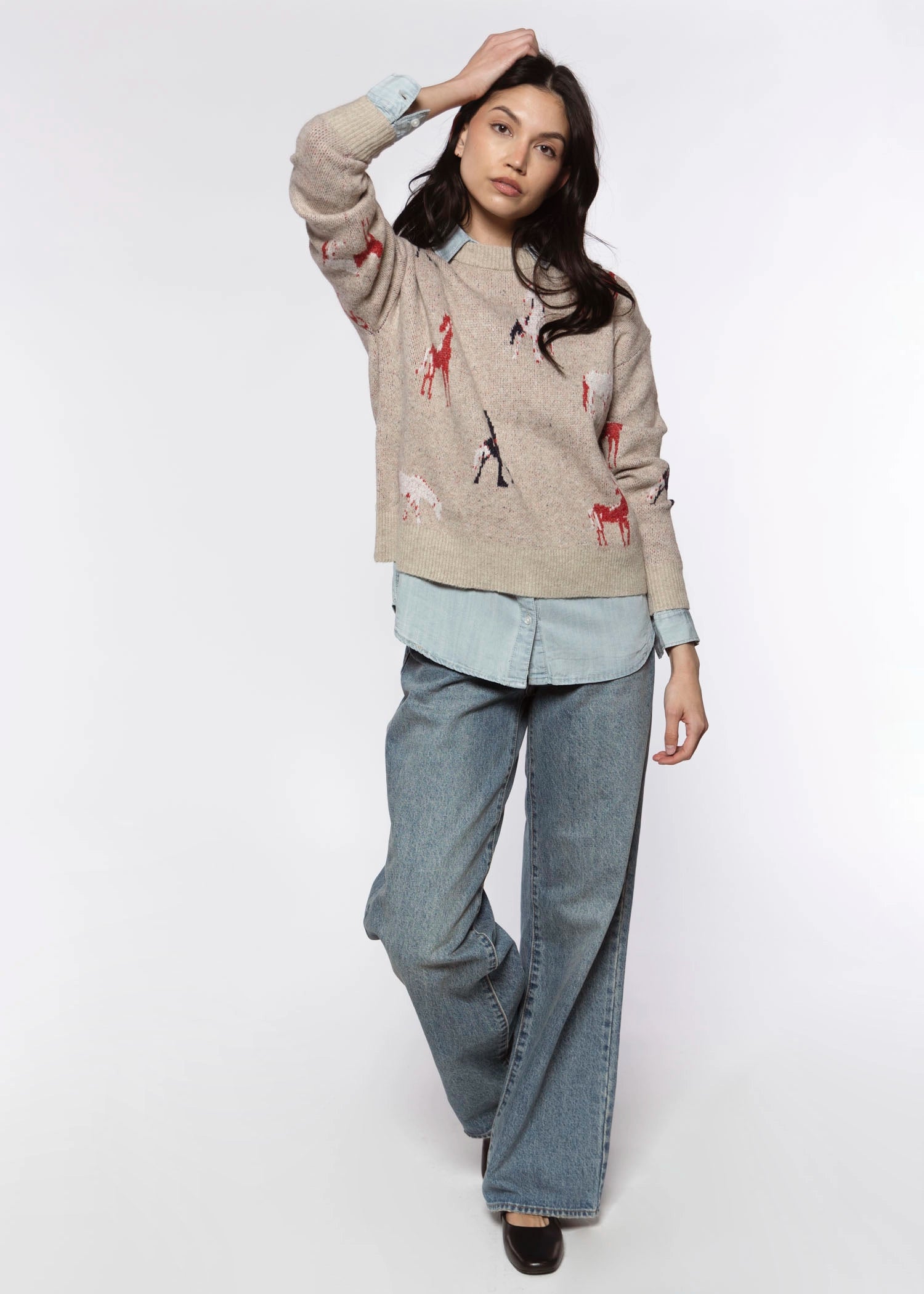 swatch_Cream pony sweater