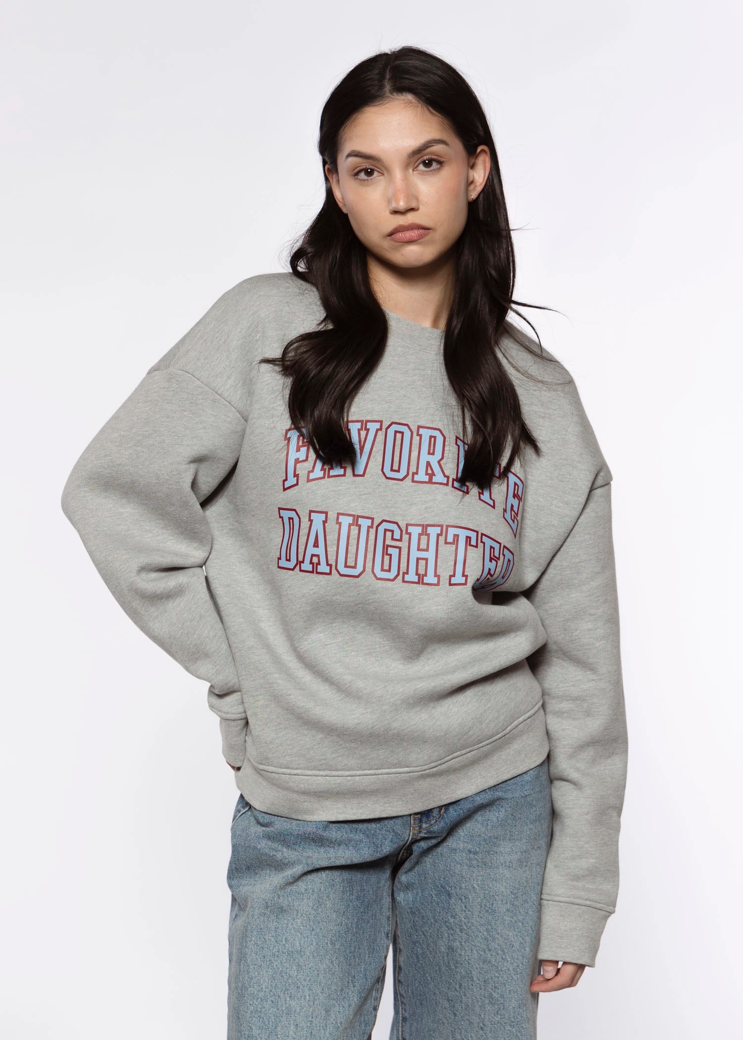 swatch_Heather Grey/Light Blue the collegiate sweatshirt