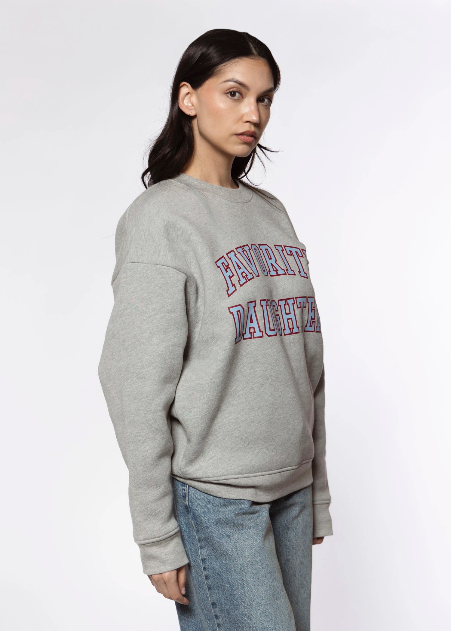 swatch_Heather Grey/Light Blue the collegiate sweatshirt