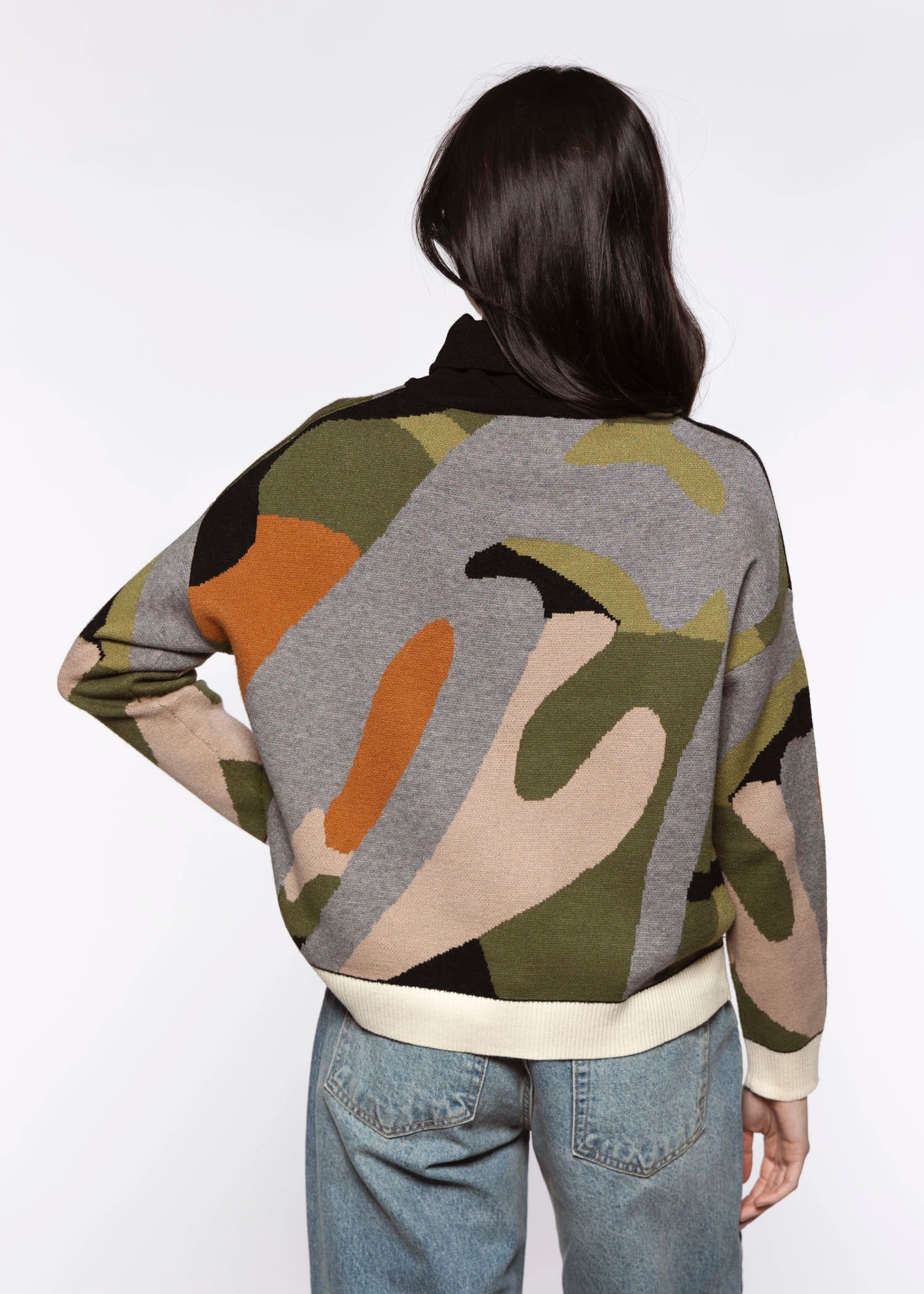 swatch_Multi print mock neck sweater