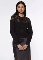 swatch_Black stella lace cardigan sweaters