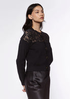 swatch_Black stella lace cardigan sweaters