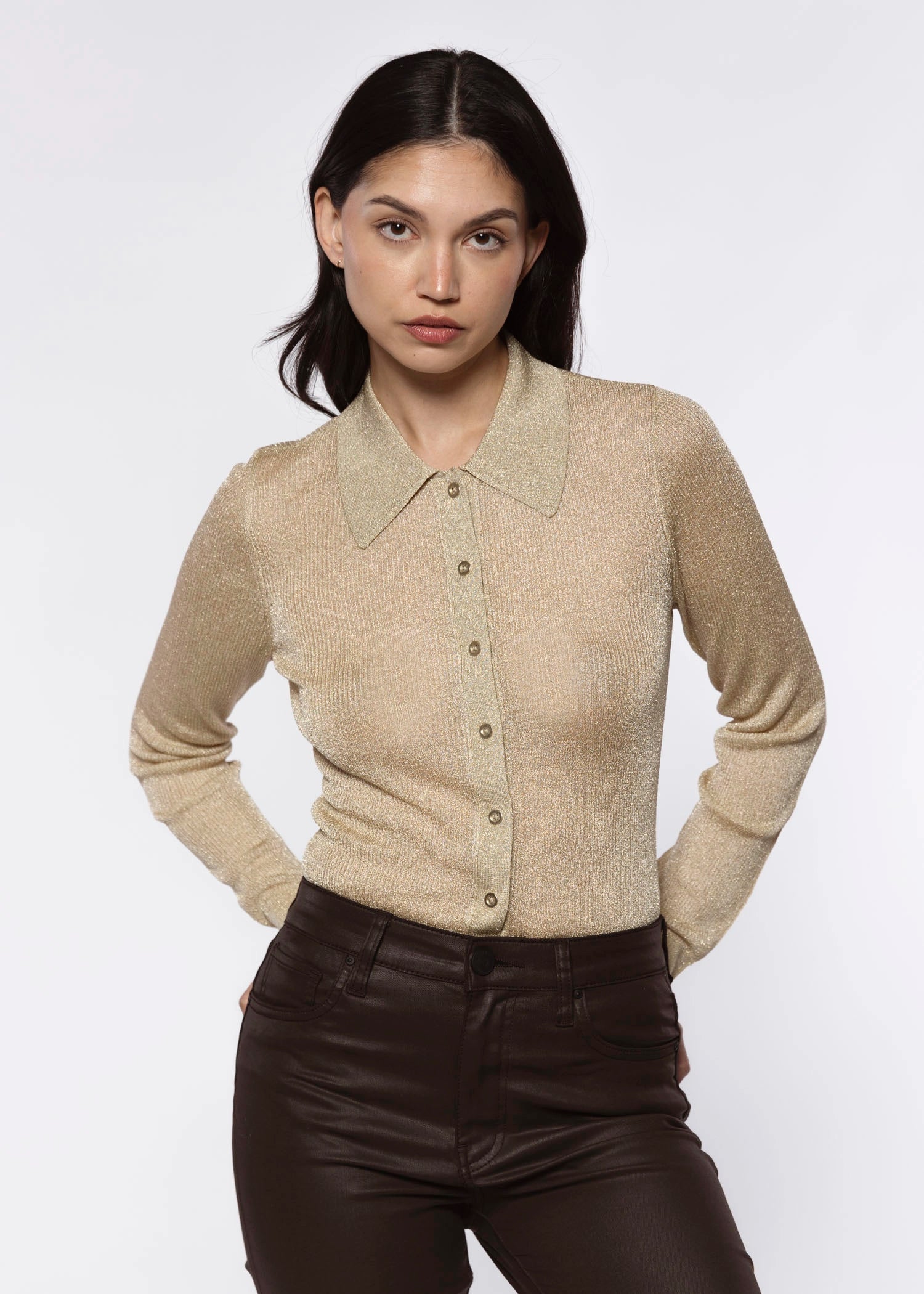 swatch_Champagne colette lurex shirt