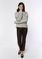 swatch_Grey cable knit sweater