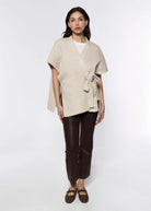 swatch_Cream belted cardigan sweaters