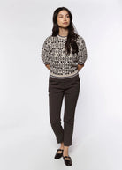 swatch_Black/Beige short sleeve sweater