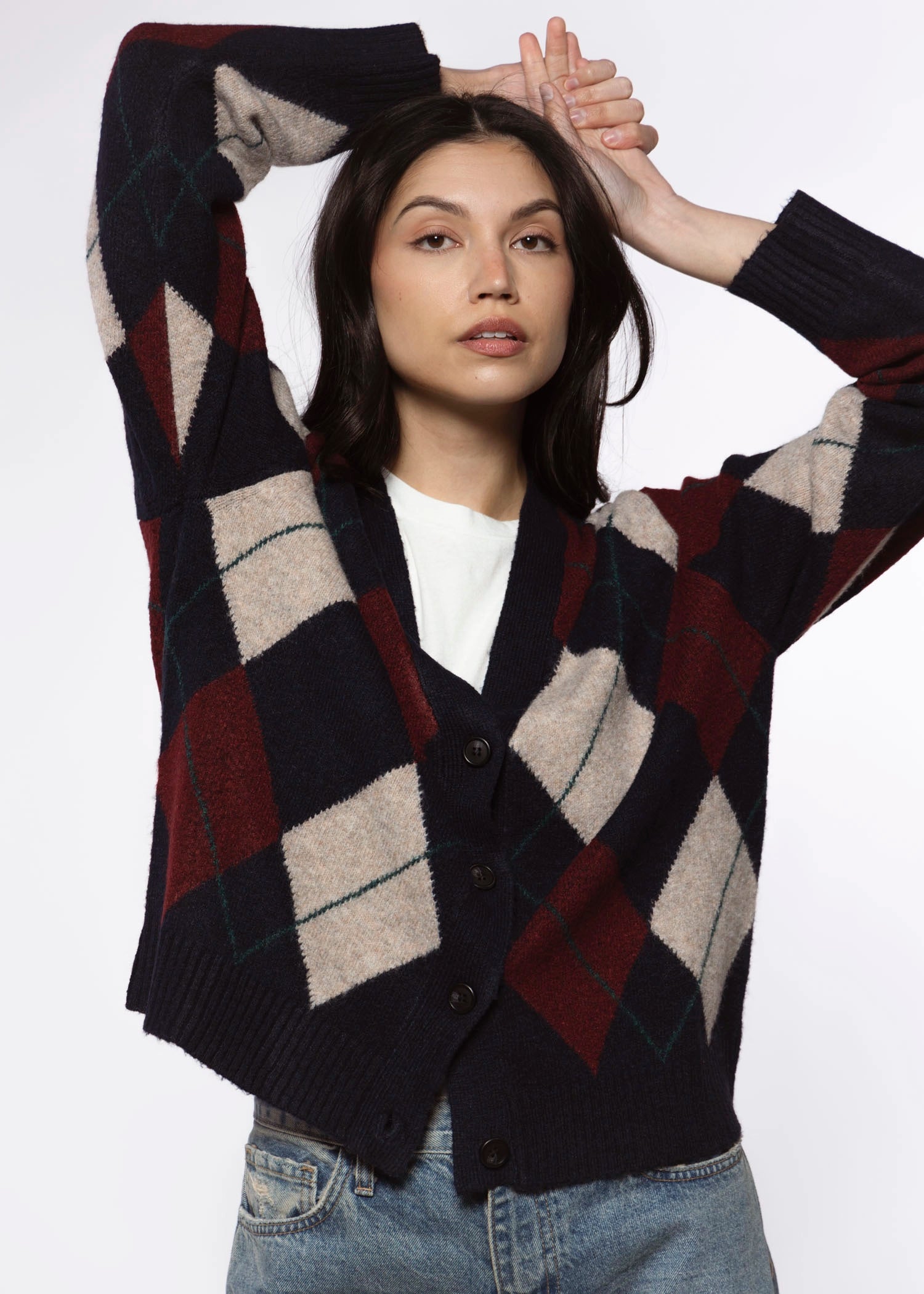 swatch_Navy Combo argyle cardigan sweaters