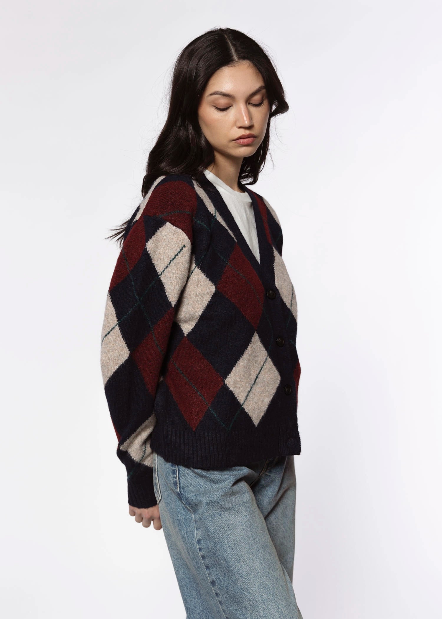 swatch_Navy Combo argyle cardigan sweaters