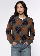 swatch_Brown Combo heart argyle cardigan sweaters