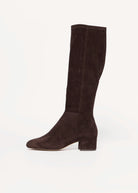 swatch_Chocolate Stretch gold stretch knee high boots