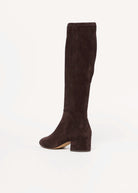 swatch_Chocolate Stretch gold stretch knee high boots
