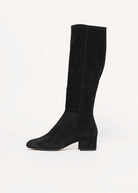 swatch_Black Stretch gold stretch knee high boots