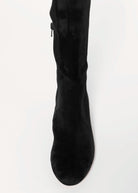 swatch_Black Stretch gold stretch knee high boots