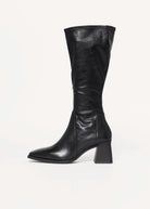 swatch_Black Leather hedda knee high boots