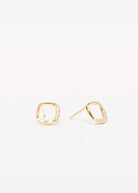 swatch_Gold CZ square earring