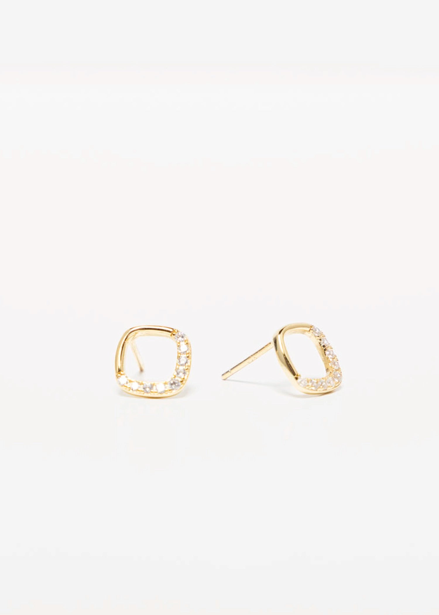 swatch_Gold CZ square earring