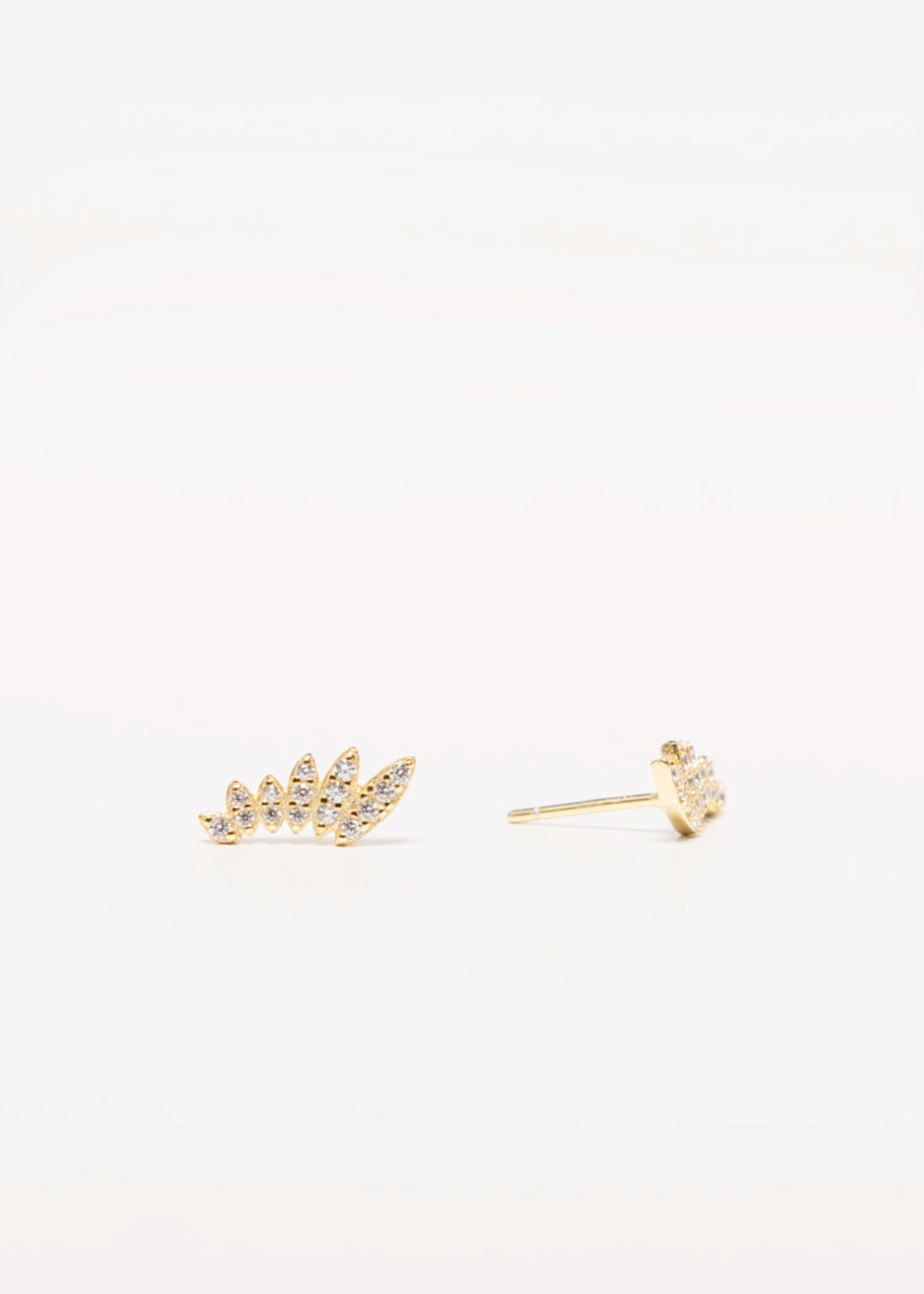 swatch_Gold cz crawler earring