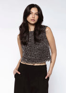 swatch_Gunmetal sequin mesh crop top