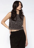 swatch_Gunmetal sequin mesh crop top