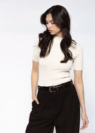 swatch_Oatmeal short sleeve sweater